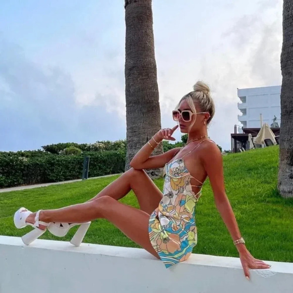 Zara Satin Effect  Print Mini Dress Blogger Fav Sz Medium - Picture 3 of 10